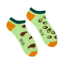 Spox Sox Casual Unisex für Damen und Herren – lustige, mehrfarbige, bunte, verrückte, unterschiedliche Sneaker Socken für Individualisten, Gr. 40-43, Kiwi von Spox Sox