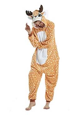 Spphin's Karneval Halloween Pyjamas Einhorn Onesie Tier Cosplay Kostüm Schlafanzug mit Kapuze Erwachsene Jumpsuit von Spphin's