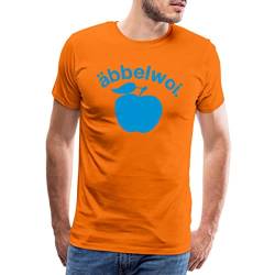 Spreadshirt Äbbelwoi Apfelwein Frankfurt Männer Premium T-Shirt, 3XL, Orange von Spreadshirt