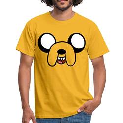 Spreadshirt Adventure Time Mit Finn Und Jake Jake Kostüm Männer T-Shirt, L, Gelb von Spreadshirt