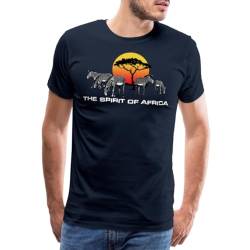 Spreadshirt Afrika Savanne Sonnenuntergang Männer Premium T-Shirt, 3XL, Navy von Spreadshirt