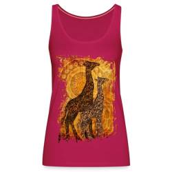 Spreadshirt Afrika Sommer Giraffe Frauen Premium Tank Top, S, Dunkles Pink von Spreadshirt