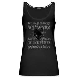 Spreadshirt Alchemy England Schwarze Katze Lustiger Spruch Frauen Premium Tank Top, M, Schwarz von Spreadshirt