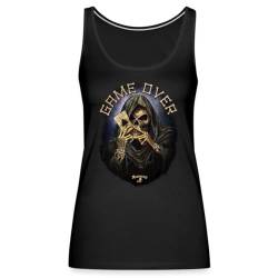 Spreadshirt Alchemy England Sensenmann Game Over Tod Frauen Premium Tank Top, L, Schwarz von Spreadshirt