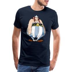 Spreadshirt Asterix & Obelix Bockig Männer Premium T-Shirt, XL, Navy von Spreadshirt