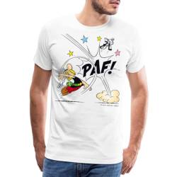 Spreadshirt Asterix & Obelix Faustschlag Von Asterix Männer Premium T-Shirt, XXL, weiß von Spreadshirt