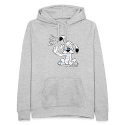 Spreadshirt Asterix & Obelix Idefix Klopft TOC TOC TOC Frauen Hoodie, L, Hellgrau meliert von Spreadshirt