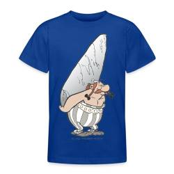 Spreadshirt Asterix & Obelix - Obelix Hinkelstein Teenager T-Shirt, 152/164 (12-14 Jahre), Royalblau von Spreadshirt