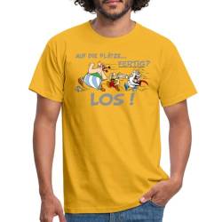 Spreadshirt Asterix und Obelix Sport Spruch Männer T-Shirt, XL, Gelb von Spreadshirt