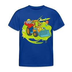 Spreadshirt Benjamin Blümchen Mit Schaufelbagger Kinder T-Shirt, 110/116 (5-6 Jahre), Royalblau von Spreadshirt