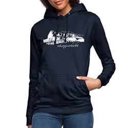 Spreadshirt Berge Bergverliebt Gebirge Frauen Hoodie, M, Navy von Spreadshirt