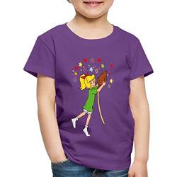 Spreadshirt Bibi Blocksberg Tanzt Mit Ihrem Besen Kartoffelbrei Kinder Premium T-Shirt, 110/116 (4 Jahre), Lila von Spreadshirt