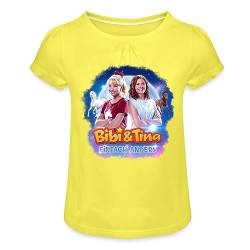 Spreadshirt Bibi & Tina Einfach Anders Kinoplakat Mädchen T-Shirt mit Raffungen, 8 Jahre, Gelb von Spreadshirt