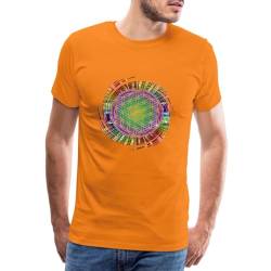 Spreadshirt Blume des Lebens Spirale Männer Premium T-Shirt, 5XL, Orange von Spreadshirt
