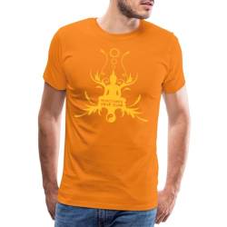 Spreadshirt Buddha Buddhismus Meditation Hinduismus Thailand Männer Premium T-Shirt, XL, Orange von Spreadshirt