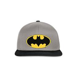 Spreadshirt DC Comics Batman Logo Schwarze Fledermaus Klassisch Snapback Cap, One Size, Graphit/Schwarz von Spreadshirt