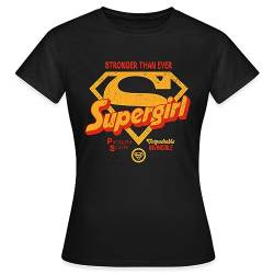 Spreadshirt DC Comics Supergirl Logo Superkräfte Frauen T-Shirt, L, Schwarz von Spreadshirt