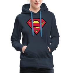 Spreadshirt DC Comics Superman Logo Original Frauen Premium Hoodie, XL, Navy von Spreadshirt