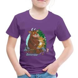 Spreadshirt Der Grüffelo Mit Kind Im Wald Kinder Premium T-Shirt, 122/128 (6 Jahre), Lila von Spreadshirt