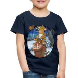 Spreadshirt Der Grüffelo mit Grüffelokind Im Winter Kinder Premium T-Shirt, 98/104 (2 Jahre), Navy von Spreadshirt