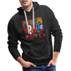 Spreadshirt Die DREI Fragezeichen Covermotive Männer Premium Hoodie, M, Schwarz von Spreadshirt