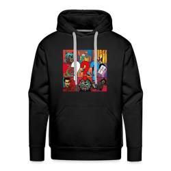 Spreadshirt Die DREI Fragezeichen Covermotive Männer Premium Hoodie, XXL, Schwarz von Spreadshirt