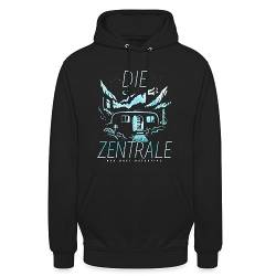 Spreadshirt Die DREI Fragezeichen Die Zentrale Wohnwagen Unisex Hoodie, L, Schwarz von Spreadshirt