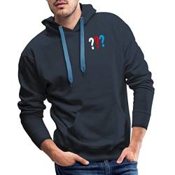 Spreadshirt Die DREI Fragezeichen Kleines Logo Männer Premium Hoodie, 4XL, Navy von Spreadshirt