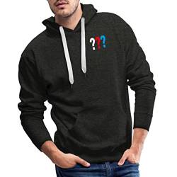 Spreadshirt Die DREI Fragezeichen Kleines Logo Männer Premium Hoodie, S, Anthrazit von Spreadshirt