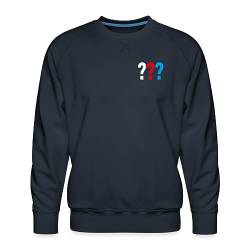 Spreadshirt Die DREI Fragezeichen Kleines Logo Männer Premium Pullover, L, Navy von Spreadshirt