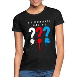 Spreadshirt Die DREI Fragezeichen Wir Übernehmen Jeden Fall Frauen T-Shirt, XXL, Schwarz von Spreadshirt