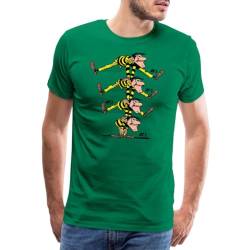 Spreadshirt Die Dalton Brüder Lucky Luke Männer Premium T-Shirt, XL, Kelly Green von Spreadshirt