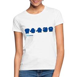 Spreadshirt Die Sendung Mit Der Maus Kleiner Elefant Drehung Tanzen Frauen T-Shirt, S, weiß von Spreadshirt