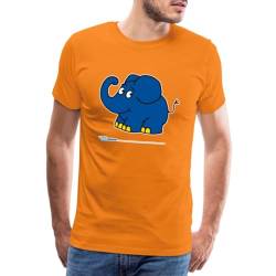 Spreadshirt Die Sendung Mit Der Maus Kleiner Elefant Lächelt Männer Premium T-Shirt, XL, Orange von Spreadshirt