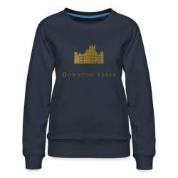 Spreadshirt Downton Abbey Highclere Castle Frauen Premium Pullover, M, Navy von Spreadshirt