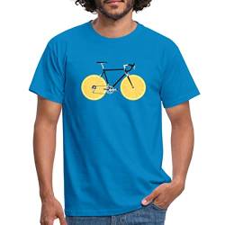 Spreadshirt Fahrrad Zitrone Rennrad Geschenk Zitronenfahrrad Männer T-Shirt, L, Royalblau von Spreadshirt