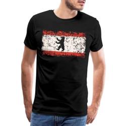 Spreadshirt Flagge Stadt Berlin Männer Premium T-Shirt, 5XL, Schwarz von Spreadshirt