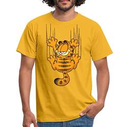 Spreadshirt Garfield Kratzer Männer T-Shirt, M, Gelb von Spreadshirt