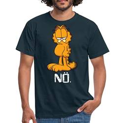 Spreadshirt Garfield Nö Nein Kein Bock Lustig Männer T-Shirt, S, Navy von Spreadshirt