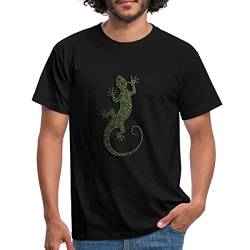 Spreadshirt Gecko Salamander Eidechse Männer T-Shirt, L, Schwarz von Spreadshirt