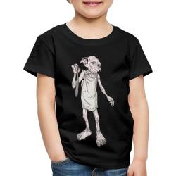 Spreadshirt Harry Potter Dobbys Geschenk Kinder Premium T-Shirt, 134/140 (8 Jahre), Schwarz von Spreadshirt