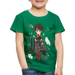 Spreadshirt Harry Potter Elemente Kinder Premium T-Shirt, 134/140 (8 Jahre), Kelly Green von Spreadshirt