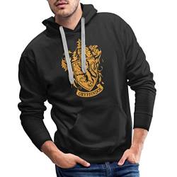 Spreadshirt Harry Potter Haus Gryffindor Wappen Logo Männer Premium Hoodie, 4XL, Schwarz von Spreadshirt