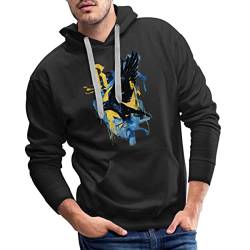 Spreadshirt Harry Potter Haus Ravenclaw Rabe Männer Premium Hoodie, XL, Schwarz von Spreadshirt