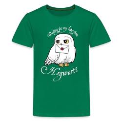 Spreadshirt Harry Potter Hedwig Brief Kinder Premium T-Shirt, 122/128 (6 Jahre), Kelly Green von Spreadshirt