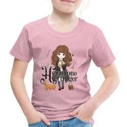 Spreadshirt Harry Potter Hermine Granger Kinder Premium T-Shirt, 110/116 (4 Jahre), Hellrosa von Spreadshirt