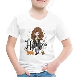 Spreadshirt Harry Potter Hermine Granger Kinder Premium T-Shirt, 134/140 (8 Jahre), weiß von Spreadshirt