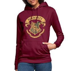 Spreadshirt Harry Potter Hogwarts Schule Für Hexerei und Zauberei Wappen Frauen Hoodie, XL, Bordeaux von Spreadshirt