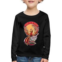 Spreadshirt Harry Potter Phönix Fawkes Kinder Premium Langarmshirt, 134/140 (8 Jahre), Schwarz von Spreadshirt