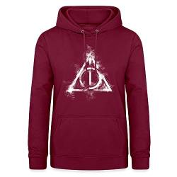 Spreadshirt Harry Potter Teil 7 Symbol Frauen Hoodie, S, Bordeaux von Spreadshirt